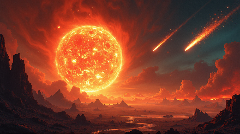 Drame Céleste: Comètes Explosives, Tempêtes Solaires et 'Cochons de l'Enfer' Préhistoriques